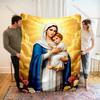 1PC Virgin Holding Baby Painting Print Blanket Warm Soft Fluffy Kids and Adult Sofa Bed Throw Blanket Outdoor Travel Camping RV