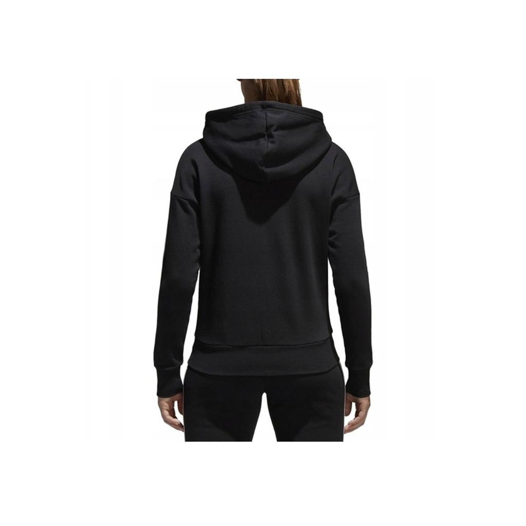 adidas Essentials 3 Stripes Full Zip Hooded Training Running Jacket Women Jackets Black S97059