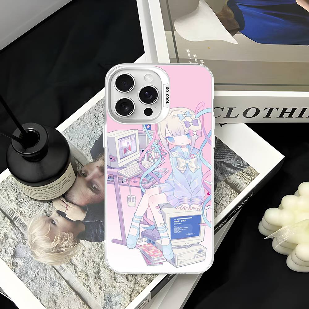 Anime Needy Streamer Overload Phone Cover For IPhone 16 15 14 13 12 11 17 Pro Max Plus Color Silver Shell
