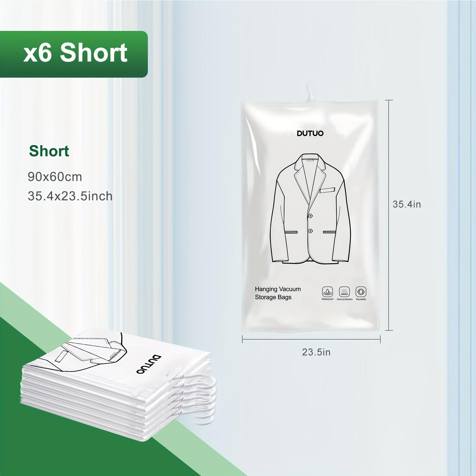 

6 шт. Подвесных вакуумных пакетов для хранения, экономящие место вакуумные герметичные пакеты для хранения в шкафу, очень толстые длинные пакеты для хранения, подходят для хранения в шкафу 6pcs