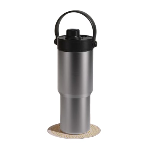 Ceramic Tumbler with Straw - Coated - Insulated Water Bottle, Portable, Stylish, Spill-Resistant, 735ml Capacity, Vacuum Insulated Lid, Coffee, Milk,