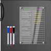 Packung mit wiederverwendbarem Whiteboard mit bunten Whiteboard-Stiften für Küchenplaner-Planung und tägliche Zeitplanverwaltung