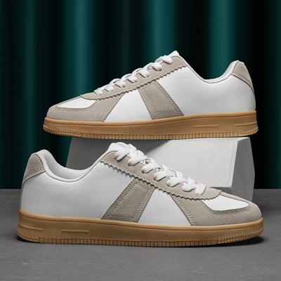 Unisex Street Sports Skateboard Shoes Men Vintage Couple Training Shoes PU Leather Casual Men's Shoes Flat Casual Sneakers