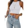 European & American Women's Sleeveless Racerback Crop Top