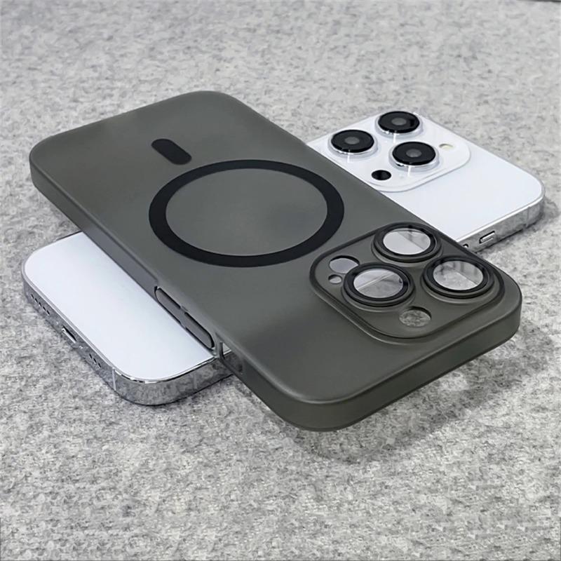 

Matte Ultra Thin Hard PC Lens Protection Phone Case For iPhone 13 15 14 12 Pro Max For Magsafe Magnetic Wireless Charge Cover For iphone14Plus