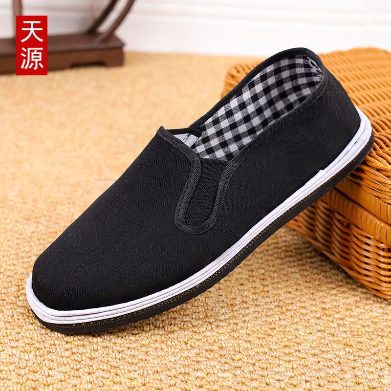 Cloth shoes non-slip, wear-resistant and breathable handmade lasagna casual driving, labor insurance black cloth shoes