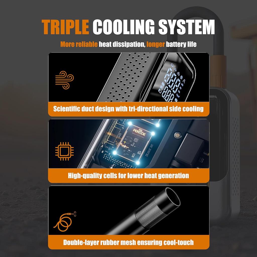 Wireless Car Air Pump Quick Charging Car Tire Wireless Air Pump Intelligent Electric Tire Inflator for Car Motorcycle Bicycle