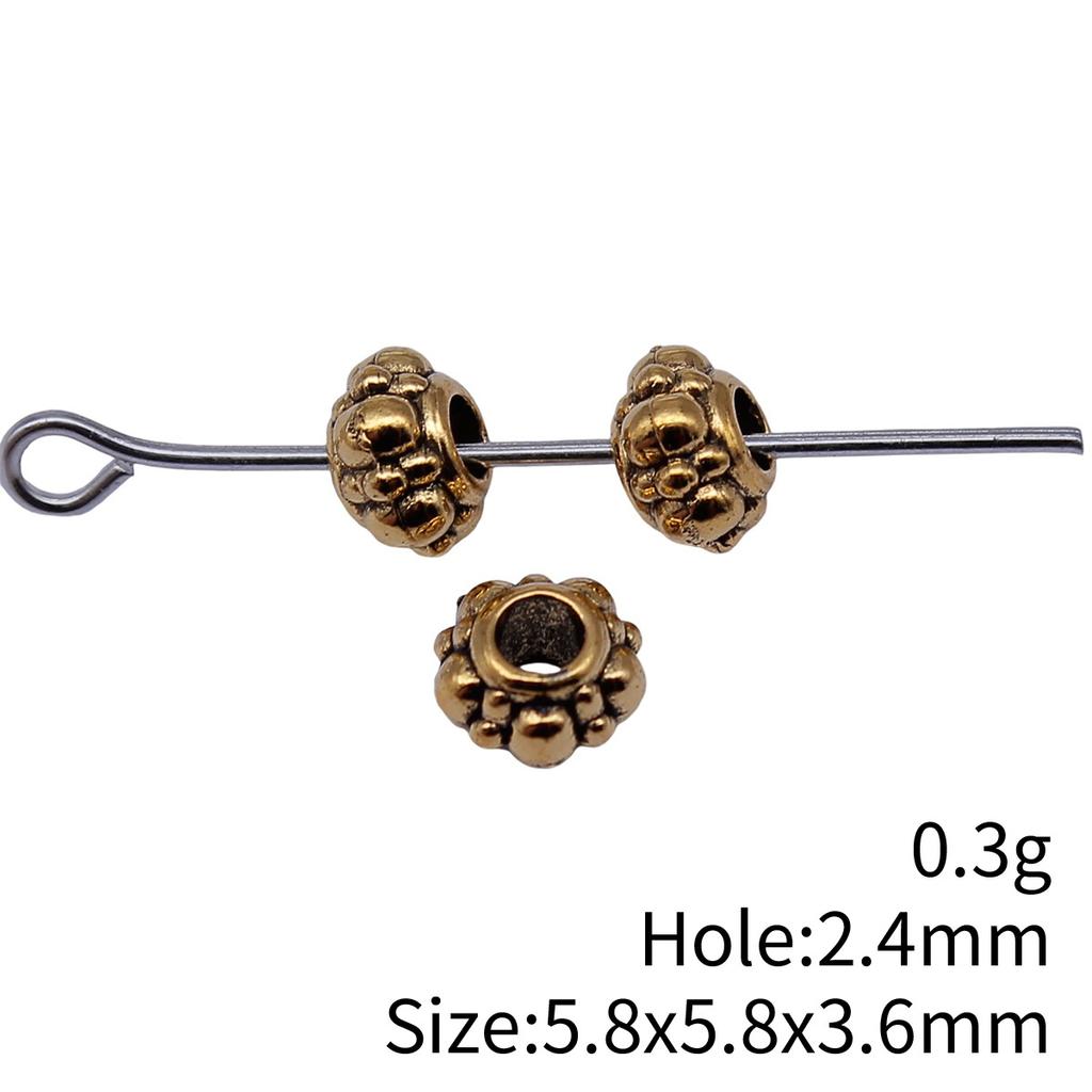 Small Hole Vintage Alloy Gear Spacer Beads Metal Loose Beads DIY Bracelet Necklace Jewelry Making Findings Accessories