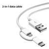 0.5/1.2/2M Quick Charge 2 in 1 USB Type C Cable Micro USB Cable For Samsung Xiaomi POCO Redmi Android Fast Charging Data Cord