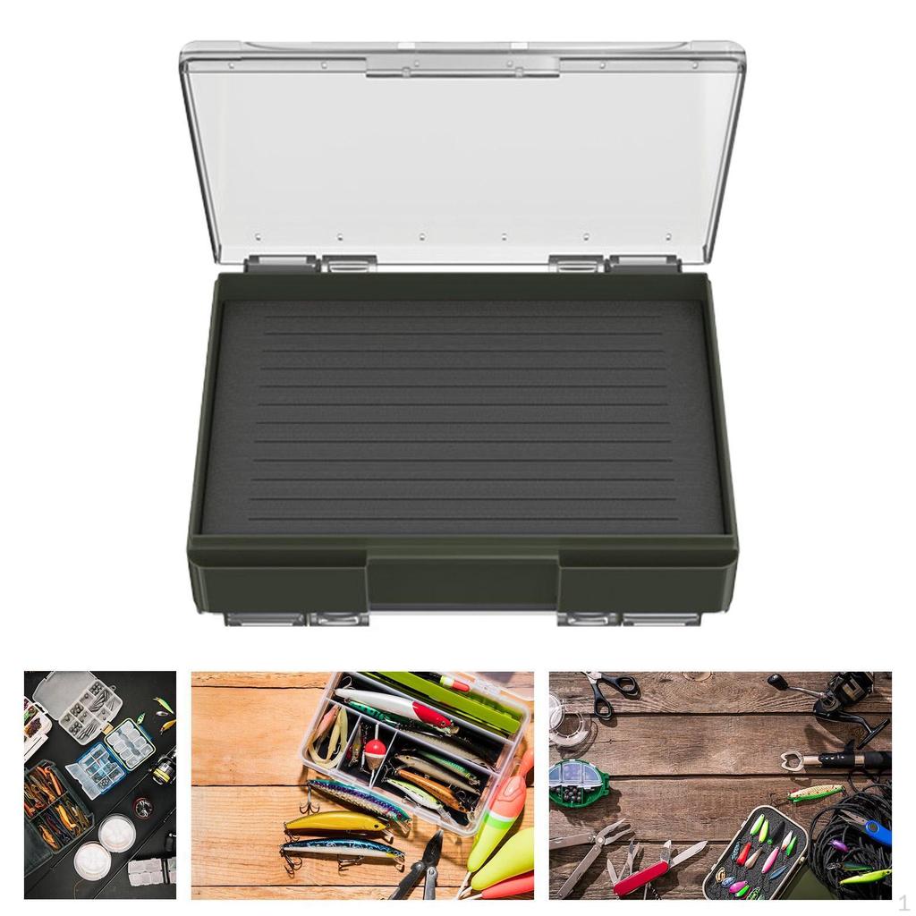 Double Memory Foam Side Multifunction Protection Tackleboxes Fishing Box Lure Tray for Baits Fly