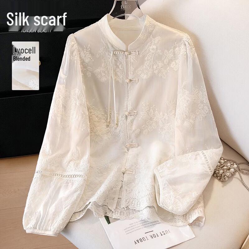 Women s Lyocell New Chinese Style Thin Shirt M