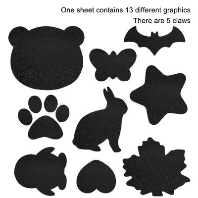 13 Piezas/Set Tapicería de Cuero Autoadhesiva Para Asiento de Coche Sofá Silla Parche de Reparación de Cuero Negro Refurbish Agujero Pegatinas Artificiales