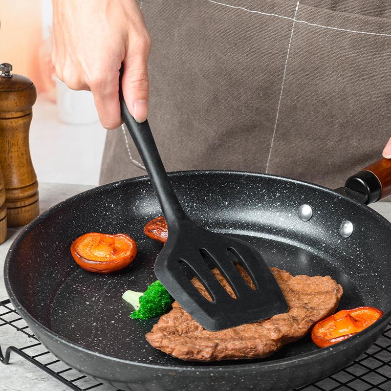 Vaření Špachtle Nepřilnavá Silikonová špachtle Děrovaná obracečka Lopatka na palačinky Pánev Kuchyňské náčiní Silikonové kuchyňské náčiní