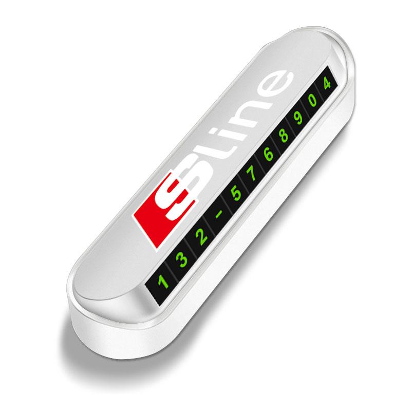 1Pcs New Car Temporary Parking Card Plate Badge Car Styling for Audi S5 S6 S7 S4 S8 TT TTS A4 B8 A3 B6 A6 C7 C6 B7 Q5 Q7 C5 A5 B5 A7 A1