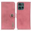 Leather Case for MOTO EDGE 50 NEO & Motorola G53 5G - Card Slot & Cowhide Pattern Protective Cover