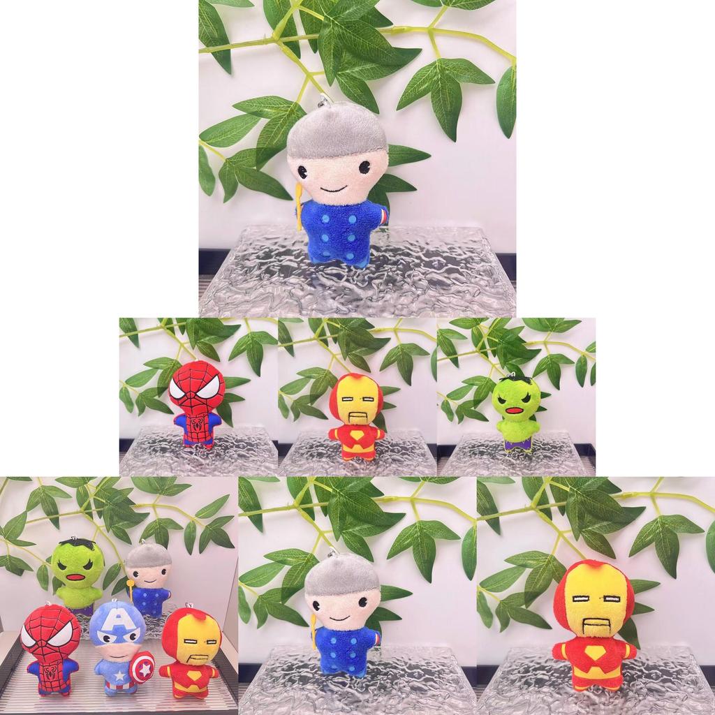 Marvel Avengers Spider-man Plush Toy Soft Keychain With Iron Man And Hulk Designs For Kids