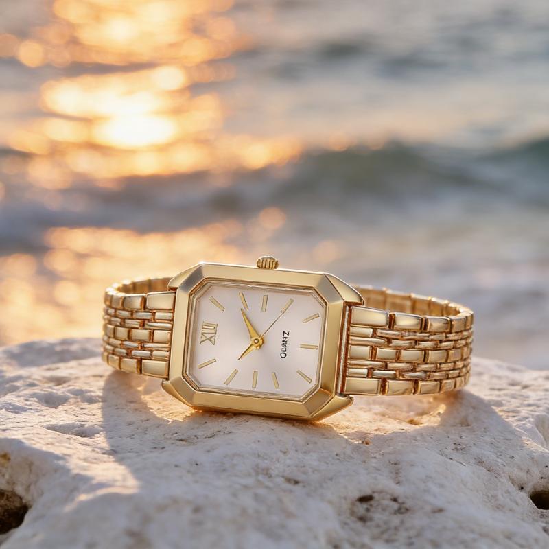 Orologio da Polso al Quarzo Rettangolare da Donna Lusso Analogico Marca da Donna Orologi da Polso Ragazze Orologio Regalo