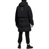 Adidas Solid Color Zippered Multi-Pocket Hooded Down Jacket Unisex Outerwear Black GV1845