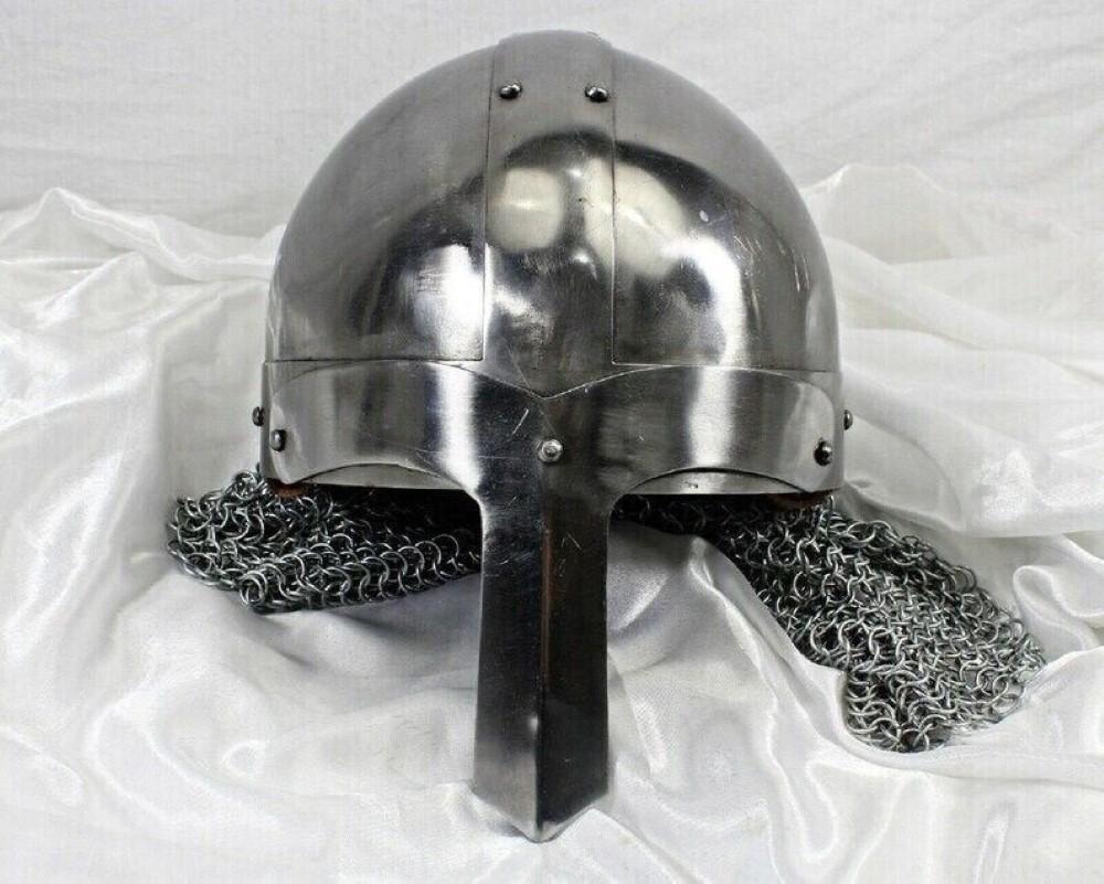 Medieval 18 Gauge Steel Norman Helmet Viking Armor