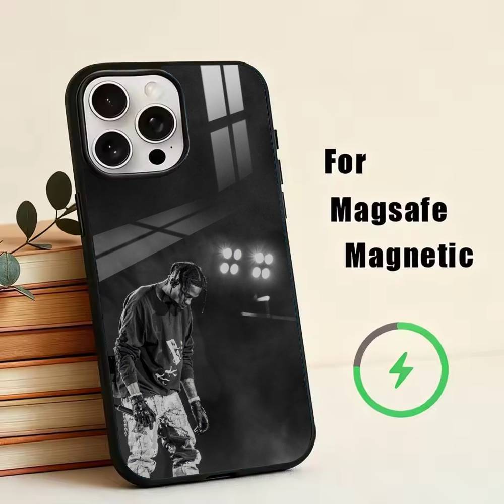 T-Travis S-Scott Phone Case For iPhone17,16,15,14,13,12,11 Plus,Pro Magnetic For Magsafe Wireless Charging