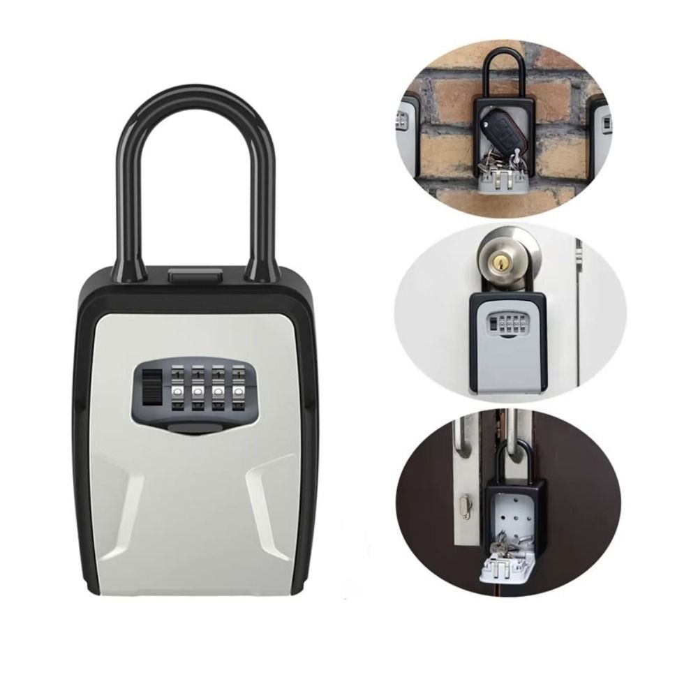 Passwords Code 4 Digit Combination Key Box Wall Mounted Key Lock Safe Box Key Safe Box  Garage