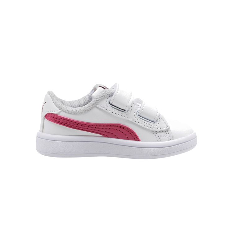 Puma Smash v2 Infant White Magenta Haze Baby Sneakers Fig Grey-Violet 365174-08
