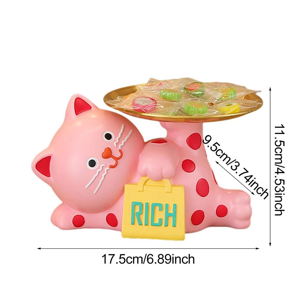 Söt Kanin Förvaringsbricka Kreativa Figurer Ornament Vardagsrum Veranda Skrivbord Hem Hartsdekoration Nycklar Godisförvaring Heminredning