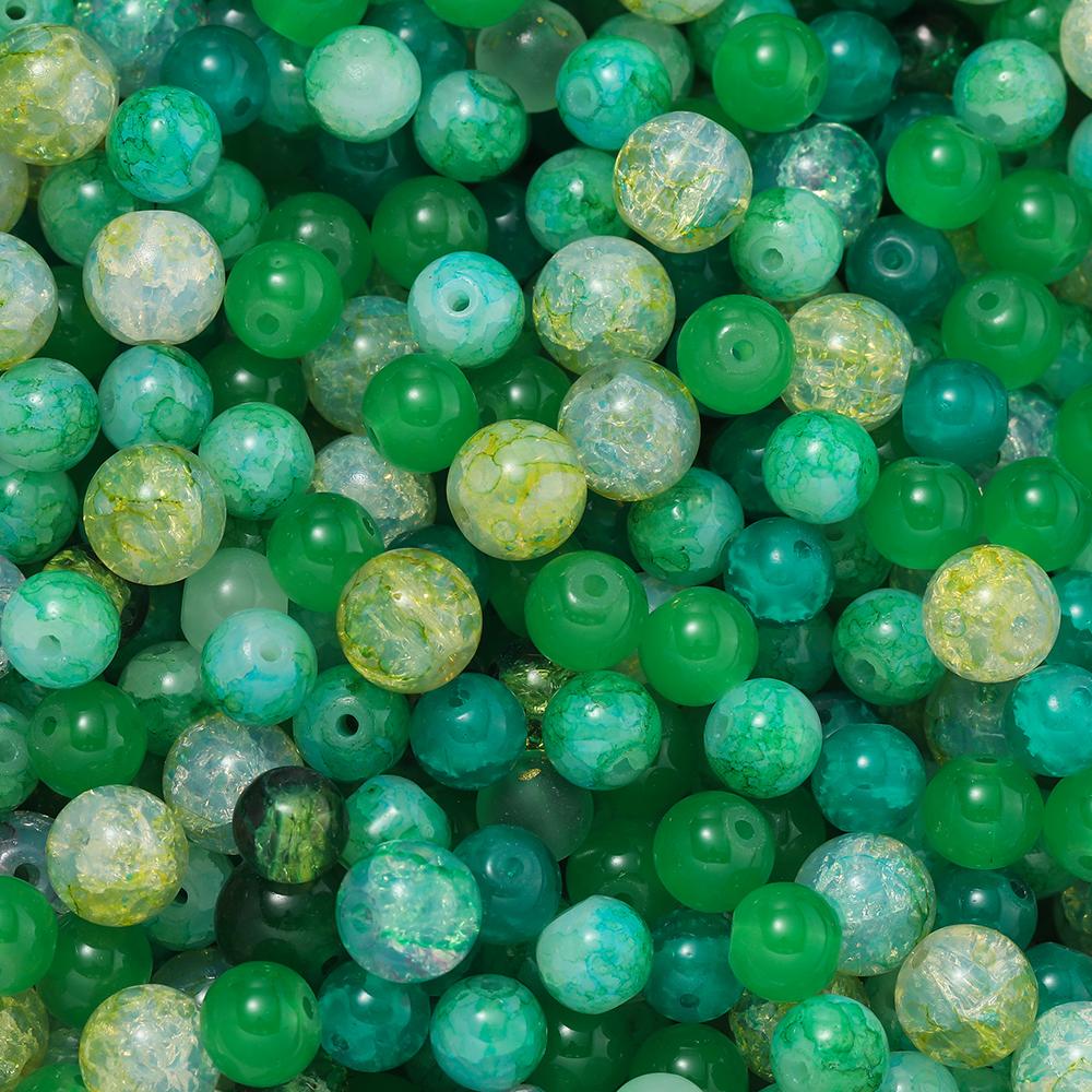 

20/50g/Lot Mixed Glass Round Bead Colorful Loose Beads for DIY Jewelry Making Pendant Necklace Accessories Findings Supplies 20g зелёный