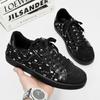 Fashion Sneakers Casual Men Designer Rivet Bling Punk Board Shoes Fashion Microfiber Leather Fabric Height Increased Flat Platform Shoes