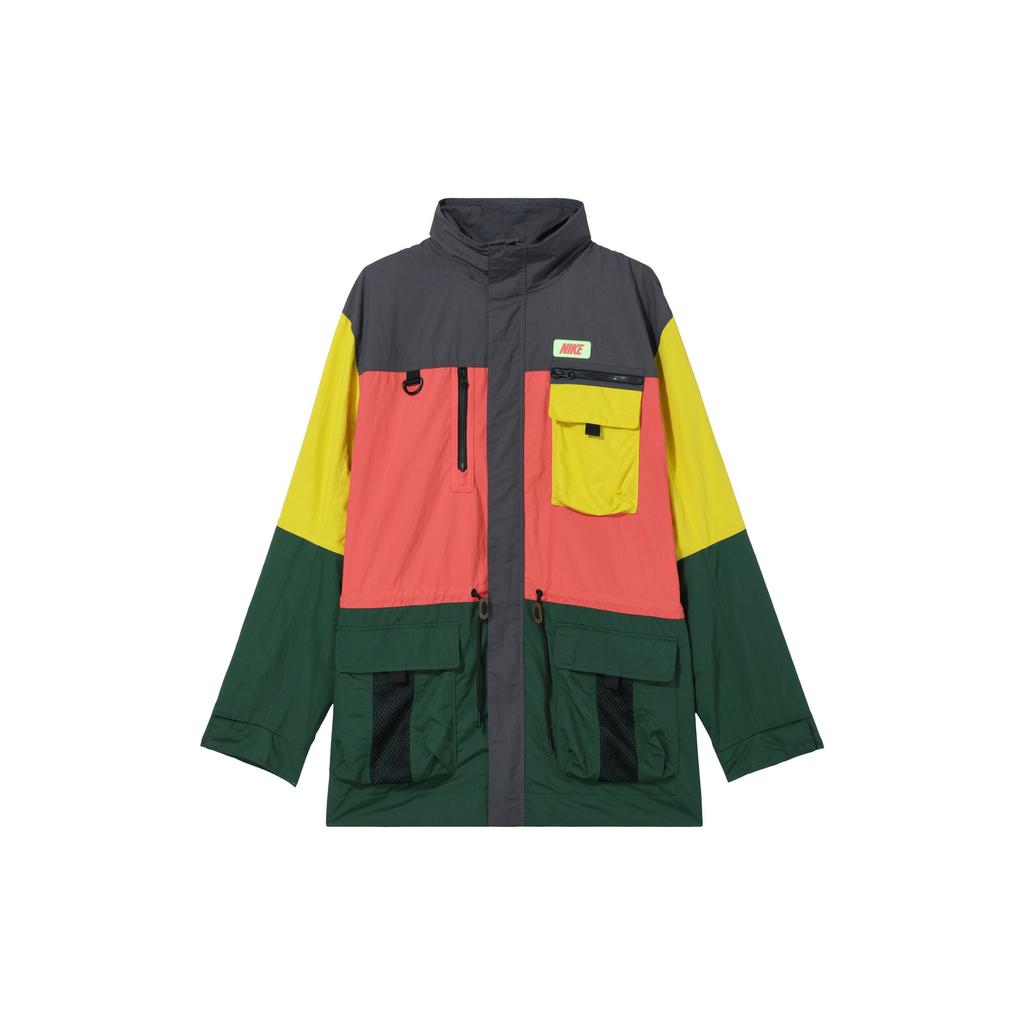 Nike Spliced Logo Sports Loose Jacket Men Outerwear Multicolor CJ1459-082