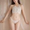 Sexy Top and Bottom Open Lace Exposed Breasts and Adult Sexy Erotic Adult Goods [Mimaru] Lingerie, Extreme, Perverted, SM, Women's, Set, White,