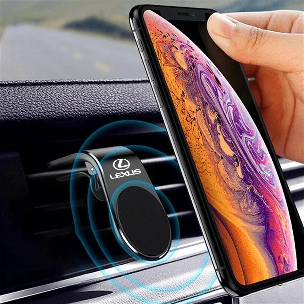 Magnetic Car Phone Holder Metal Stand Interior Accessories For Lexus F SPORT ES RX NX LS UX LM LX GX LC RZ IS CT GS RC HS TX LBX