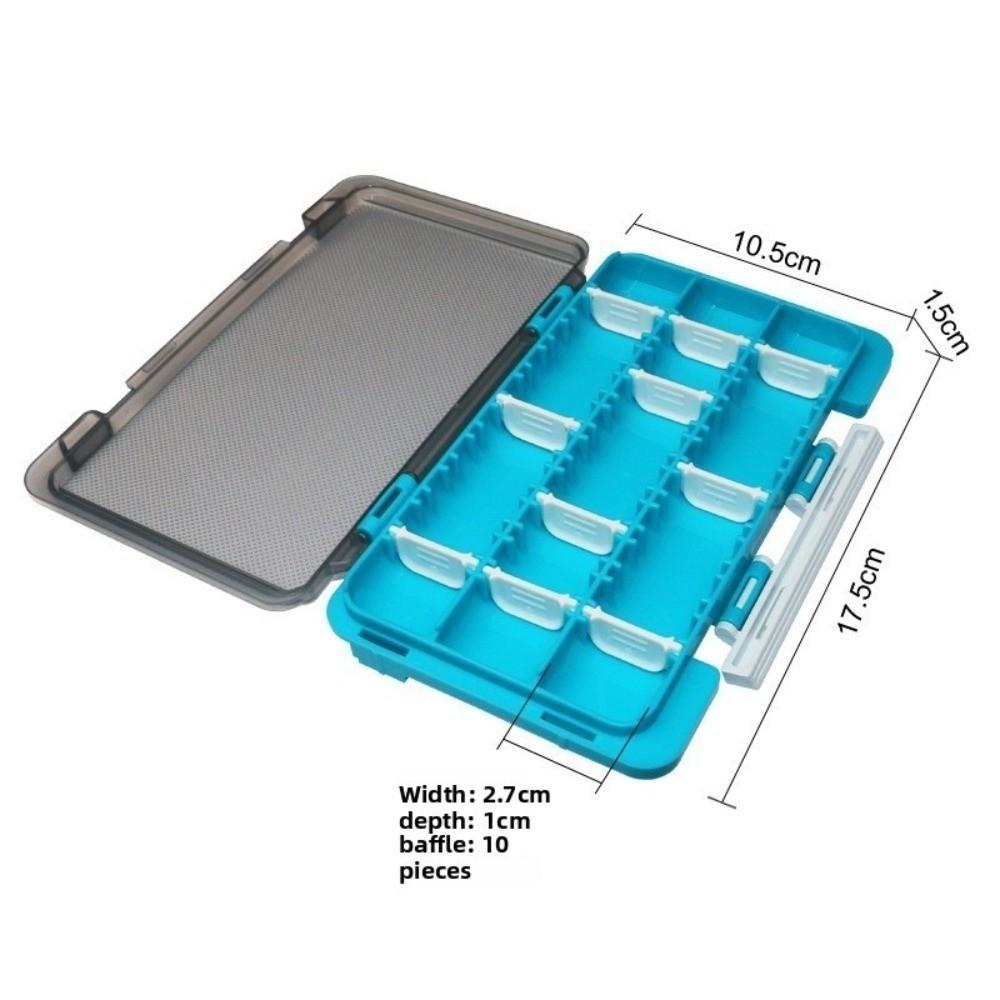 Assembled Design Fishing Tackle Box Durable Material Adjustable Compartments Fishing Hook Box Portable Size Fake Bait Box