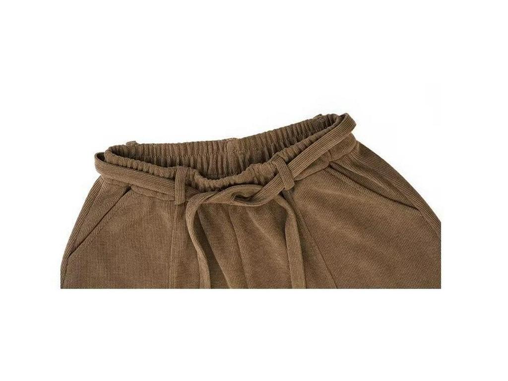 European Women’s Wide-Leg Velvet Pants: Casual Korean Style, Versatile & Floor Length for Spring-Summer