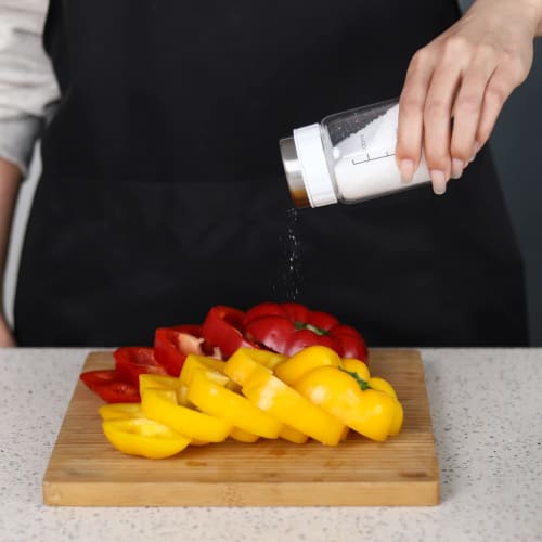 VKCHEF Seasoning Container, Spice Bottle, Seasoning Pot, Sugar Jar, Heat-Resistant Glass, Perfect for New Life, Seasoning Storage, Pepper, Salt, Seaso