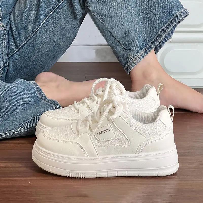 Fashion Designer Luxury Lace Up High on Platform Ladies Footwear Comfortable and Elegant Light 39 Aesthetic 2025 New Deals Women's Shoes