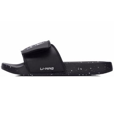 Li Ning Glow In The Dark Velcro Slide Sandals Men Footwear Black AGAM007-2