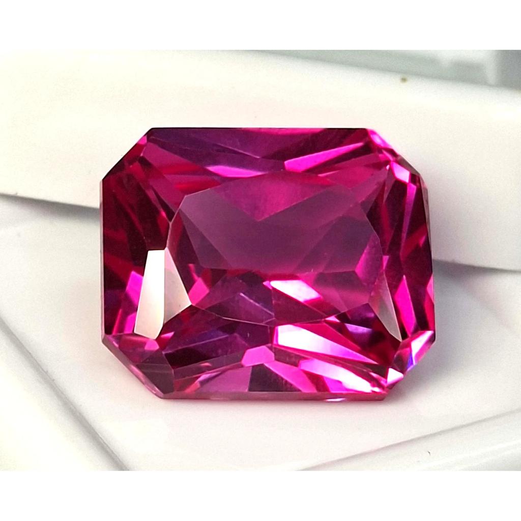 Fabulous Natural Pink Color Spinel 16-18 Ct Emerald Cut Certified Gemstone