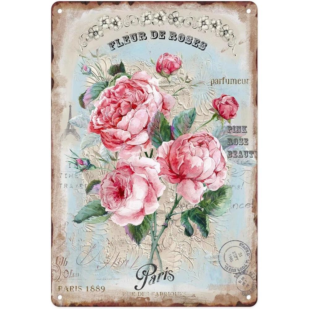 Metal Sign Just Look Up Smile Say I Know That Was You Dragonfly Dandelion Vintage Tin Sign Wall Art for Home Cafe Pub Decor