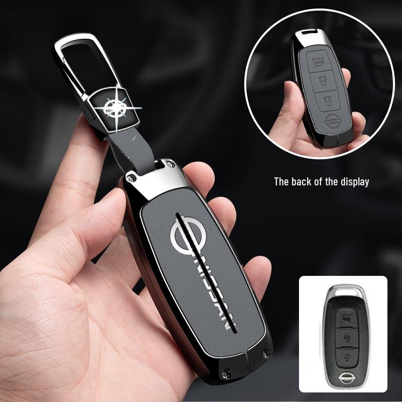 Metal Keychain Cover for Nissan Qashqai, X-Trail, Tiida, Kicks, Murano, Sylphy, Terra