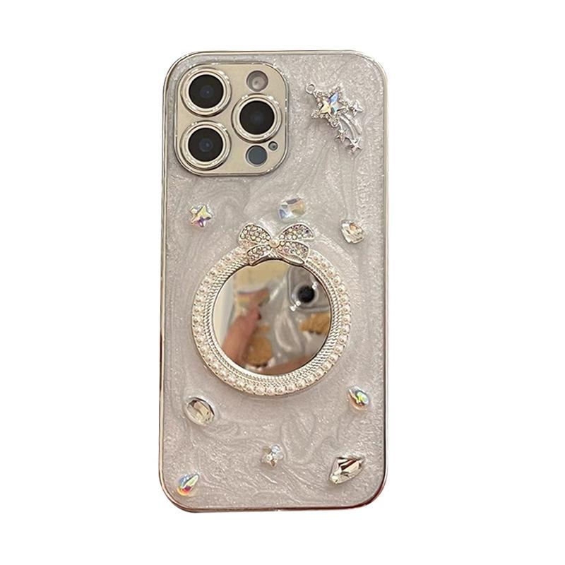 Dla IPhone 17 Promax Lustrzane Spadające Żelowe Etui na Telefon dla Apple 16 Woda Diament Łuk 15 Gwiazda Pokrowiec Ochronny