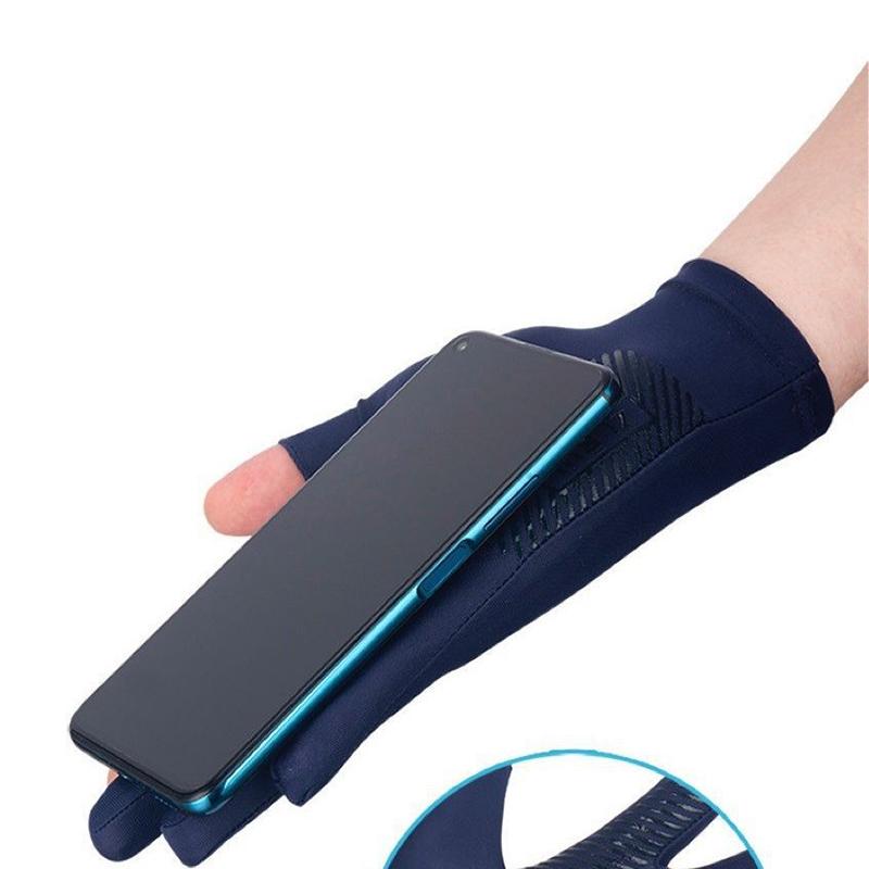 Ice Silk Halffinger Cycling Gloves For Men And Women Outdoor Sports Fitness Driving Fishing Highelastic Comfortable