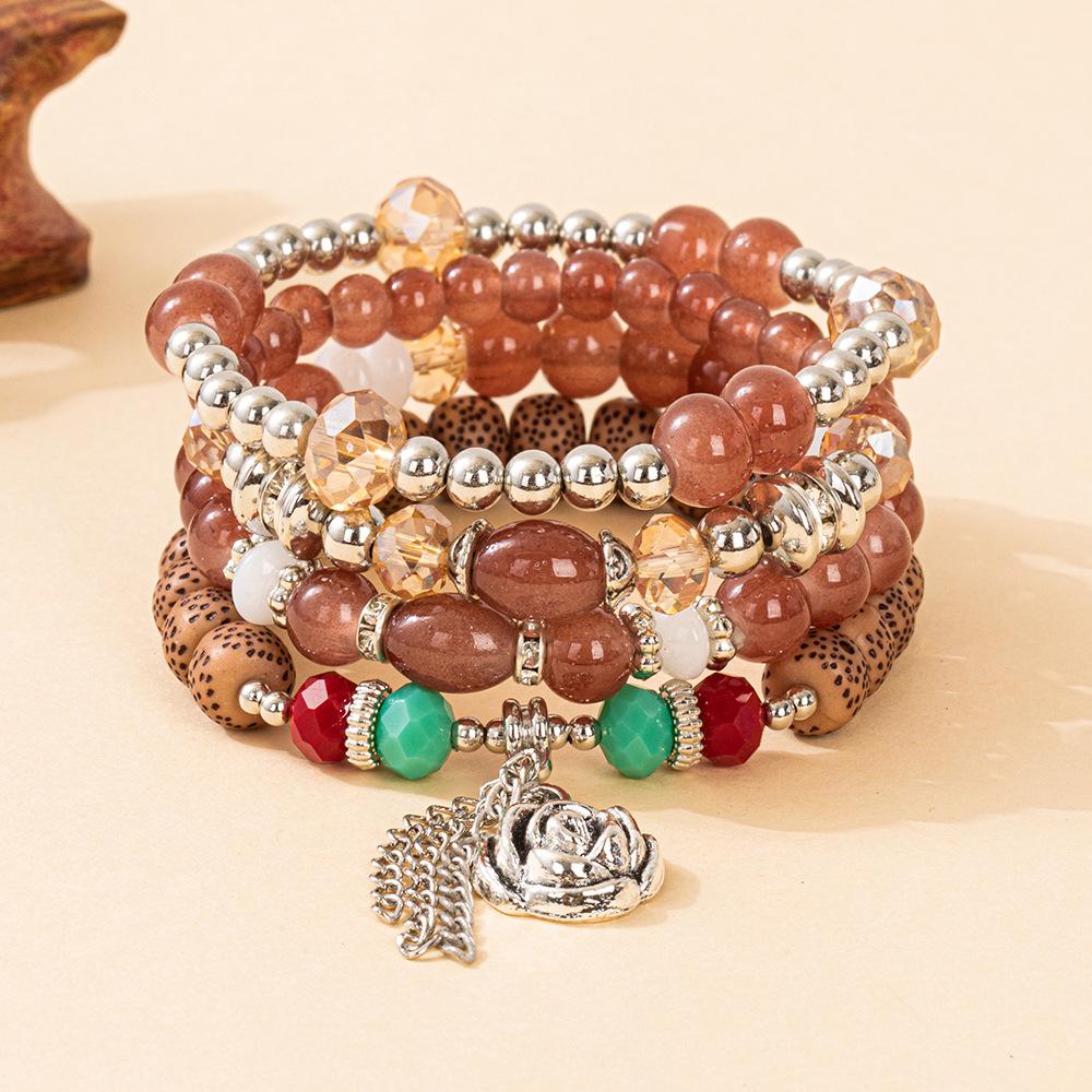 JYL TS Bracelet Minimalist Diamond  Ins Style Boosts Modern Elegance Brown мята кремового