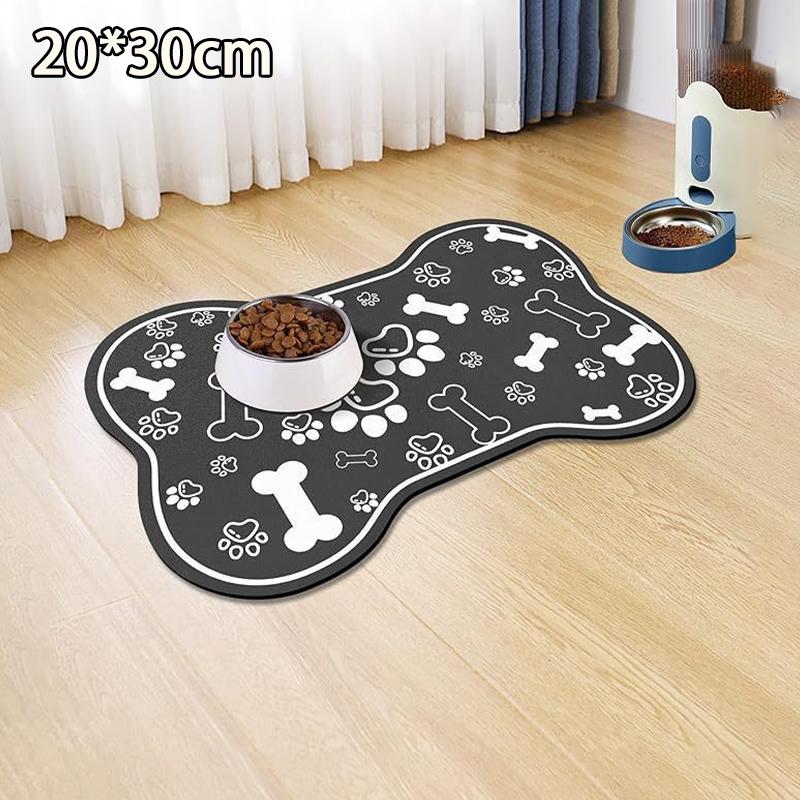 Diatomaceous Mud Absorbent Pet Placemat For Food And Water Bowl With Waterproof Quick-Dry Rubber Backing Non-Slip Home Pet Mat