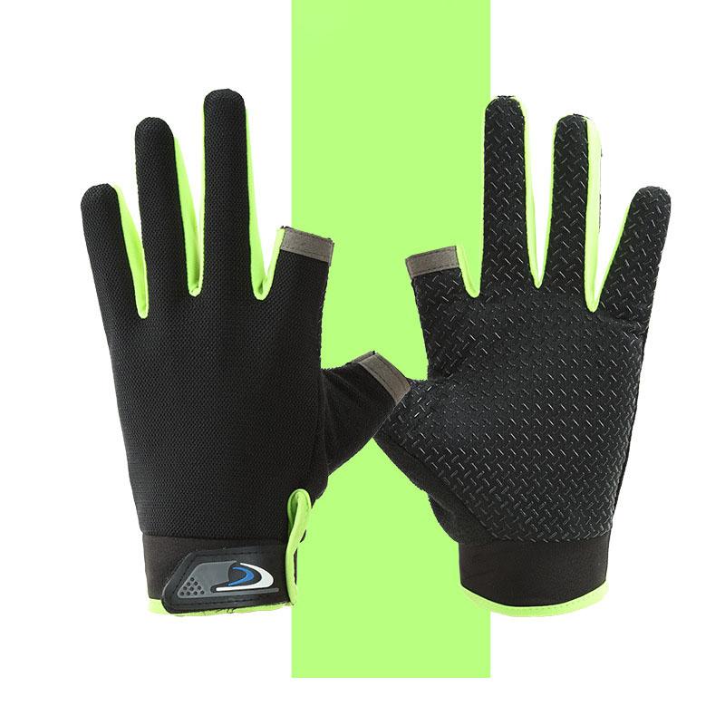 Summer Two-Finger Touchscreen Compatible Fishing Gloves for Men And Women Anti-Slip Sun-Proof Breathable Cycling & Fitness Glove