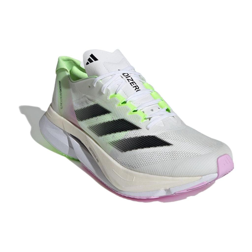 adidas Adizero Boston 12 Weiß Grün Spark Herren Sneaker Wolkenweiß Kernschwarz IG3321