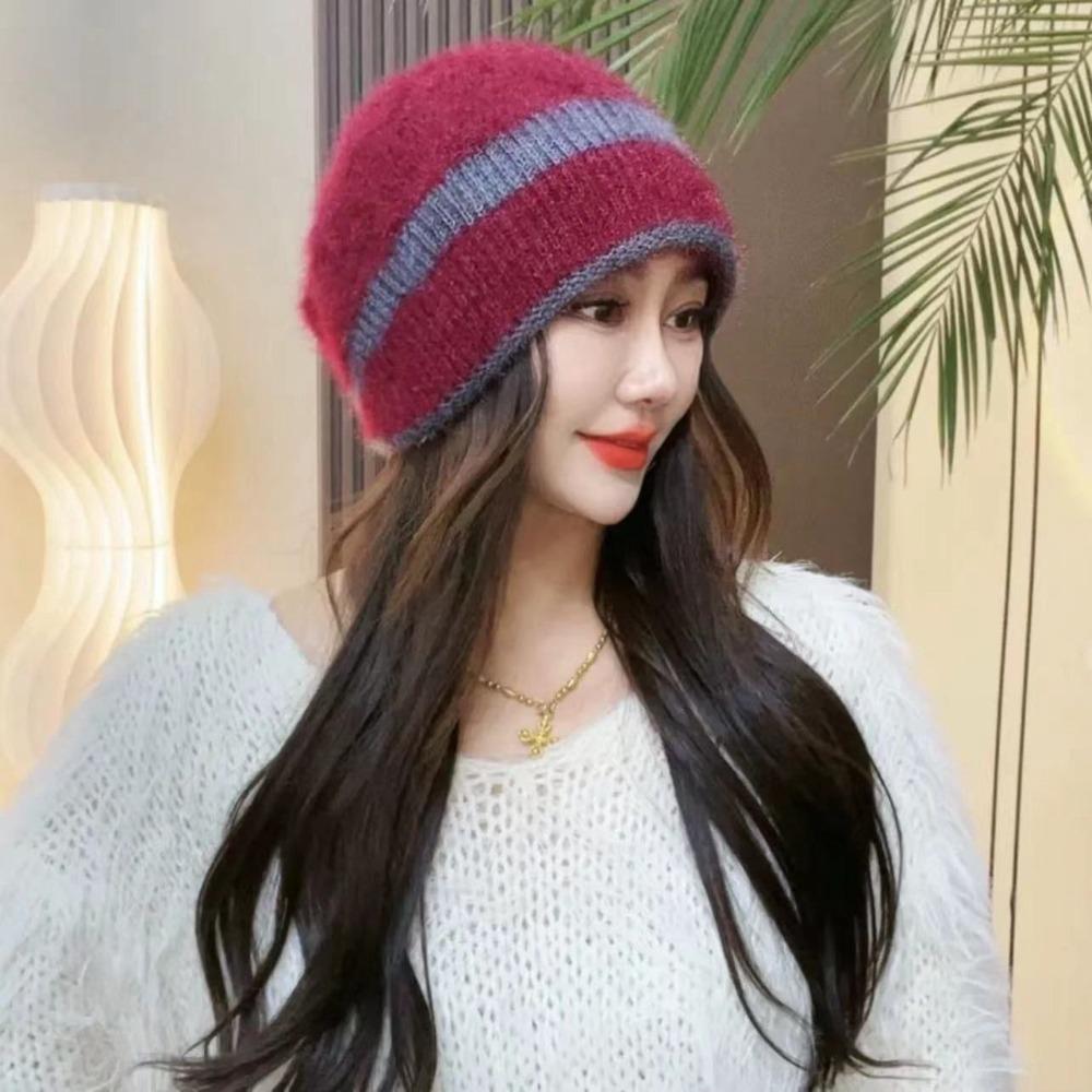 

Elegant Knitted Hat Knitted Pullover Hat New Bonnet Caps Women Girls 6
