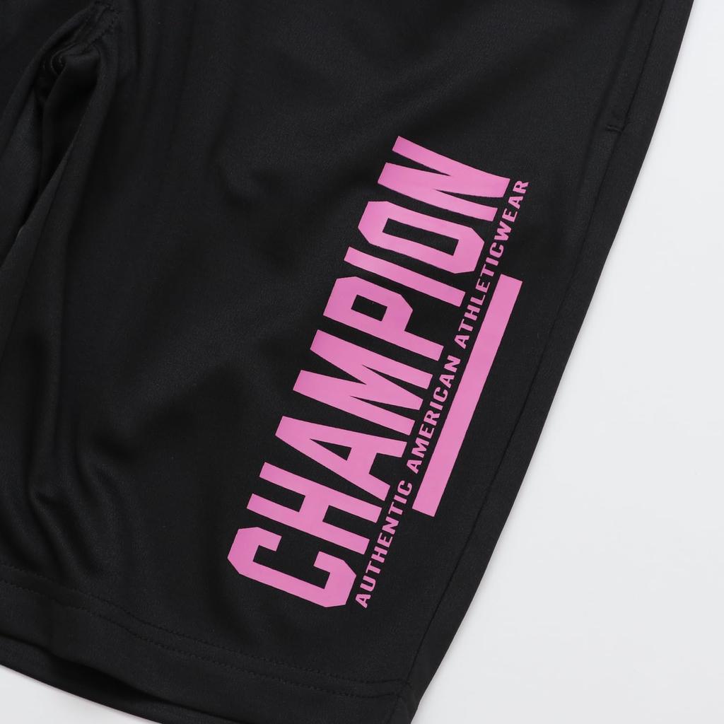 Champion Short Sleeve Crew Neck Tracksuit Set Rubber Print and Basic Light Size 120 Kids' (2-Piece Set), Quick-Drying T-Shirt Shorts, Sports,