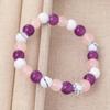 Able 8Mm White Turquoise - Amethyst - Rose Quartz Natural Stone Aura Balancing Sleep Bracelet For Women