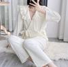 Warm island velvet winter pajamas spring and autumn long-sleeved trousers casual loose women's two-piece suit loungewear can be worn outside
